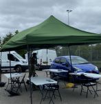 Army coronavirus testing site at Albert Park Salford